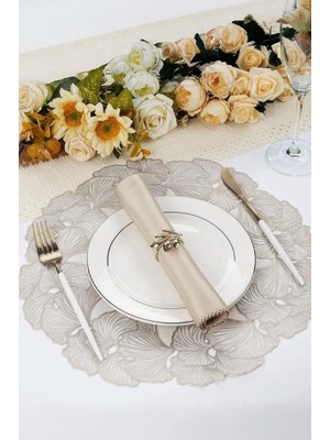 Digithome 6’lı Amerikan Servisi Supla Yuvarlak Gümüş 38 cm – ACR-626/20