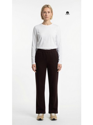 Cottonland Kadın Melıss Ince Iki Iplik Normal Bel Lastikli Bol Paça Sweat Pantolon