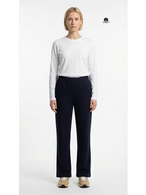 Cottonland Kadın Melıss Ince Iki Iplik Normal Bel Lastikli Bol Paça Sweat Pantolon