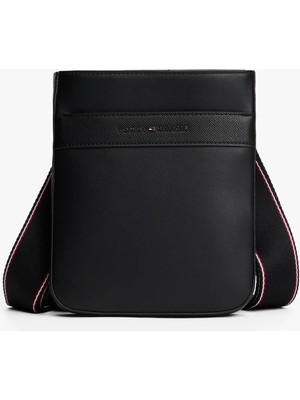 Tommy Hilfiger Erkek Siyah Tommy Hilfiger Th Corp Mını Crossov, Bds Siyah Erkek Çanta & Cüzdan