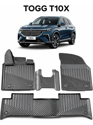 Black Gold Togg T10X 2023-2025 Uyumlu 3D Premium Havuzlu Oto Paspas Togg T10X