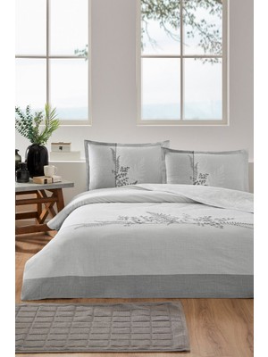 Özdilek Ranforce -Helecho Gri- Tek Kişilik Nevresim Takımı