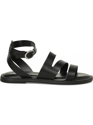 Butigo 26S-228 6fx Siyah Kadın Düz Sandalet