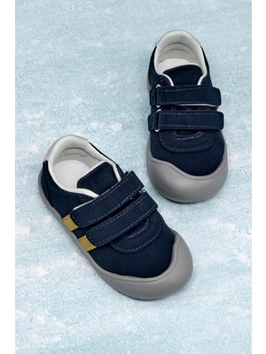 Tonny Black Çocuk Unisex Lacivert Ilk Adım Cırtlı Snaker