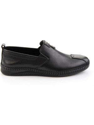 Bambi Siyah Hakiki Deri Erkek Casual Ayakkabı E01700006003