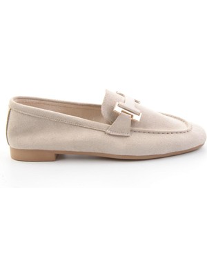 Bambi Bej  Kadın Loafer Ayakkabı K01688012272