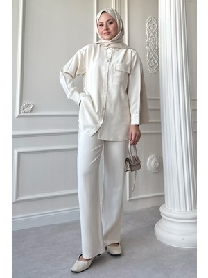 inStyle Tek Cepli Gizli Patlı Ekru Ikili Takım