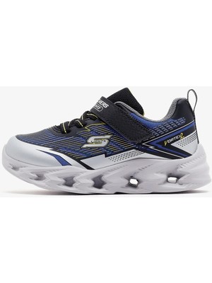Skechers Vortex 2.0 Kids Sneaker Cırt Cırtlı Işıklı Çocuk Ayakkabısı Gri