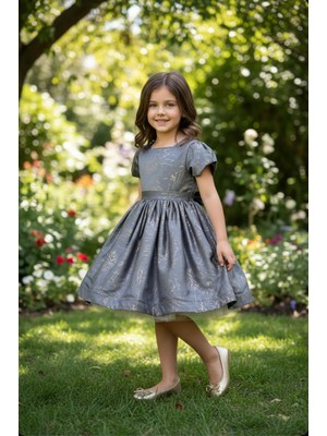 Gala Stil Gala Desenli Karpuzkol Çocuk Elbise