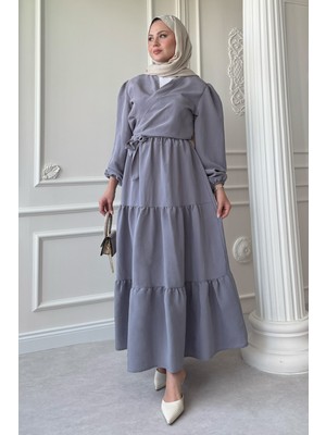 inStyle Modal Cupra Bolero Etekli Gri Takım