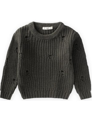 Cigit Selanik Triko Kazak 2-8 Yaş Haki Yeşil