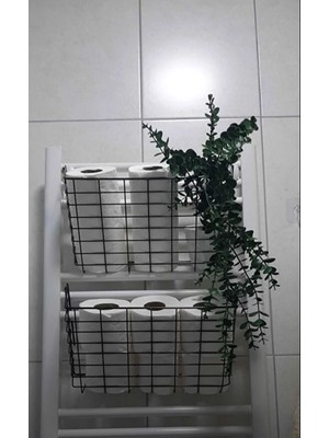 Özbience Iki Adet Siyah Askı ve Raf Düzenleyici, Dolap Içi Sepet Seti