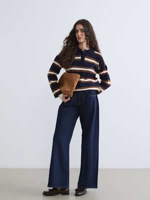 Lcw Indigo Wideleg Kadın Jean Pantolon