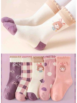 Bgk Çorap 5 Çift Karakter Desen Çocuk Çorabı Renkli