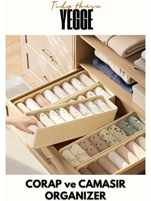 Özbience 4'lü Çekmece ve Dolap Içi Düzenleyici Seti, Katlanabilir Organizer