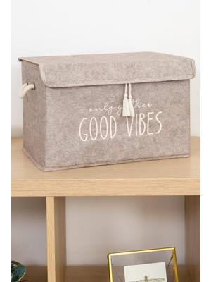 Özbience Şık Keçe Kapaklı Çok Amaçlı Düzenleyici Kutu, Huzurlu ve Organize Saklama