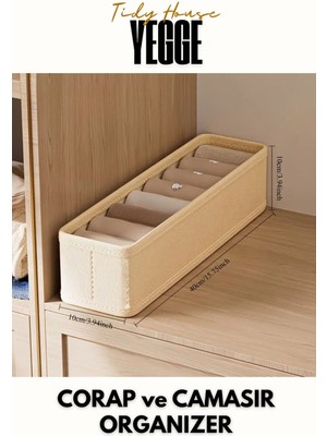 Özbience Kapasiteli Çekmece ve Dolap Içi Düzenleyici, Katlanabilir Çorap ve Çamaşır Organizörü