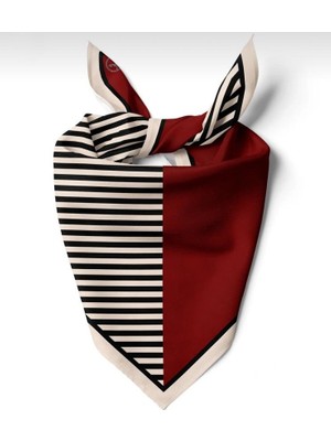 618 Concept 55X55 Modern Çizgiler Bandana/ Fular