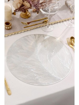 Digithome 6’lı Amerikan Servisi Supla Yuvarlak Gümüş 38 cm – ACR-622/20