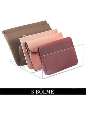 Özbience 3 Bölmeli Clutch Çanta ve Cüzdan Organizer, 25X20CM, Şık Tasarım