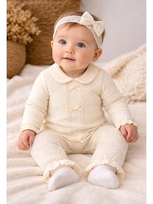 My Baby Kumsal CAYZEN Purelace Kız Tulum Bandanalı  3 - 6 ay 1126