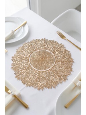 Digithome 6’lı Amerikan Servisi Supla Yuvarlak Gold 38 cm – ACR-624/20