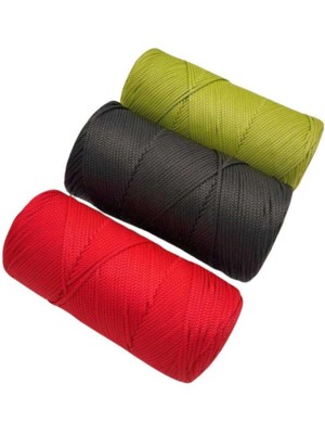 Angel Çanta Aksesuar Polyester Makrome Set  (Kırmızı, Fıstık Yeşil, Antrasit)