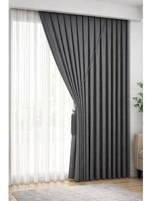 Bulut Teks Sık Pile Keten Fon Perde 1x3 Pileli Kırışmaz Yıkanabilir %100 Keten (Aksesuar Hediyeli) 1 Adet