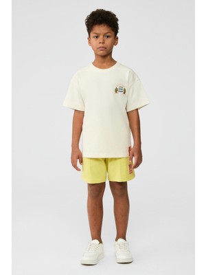 NBT Jeans Bg Store Erkek Çocuk Ekru Tshirt