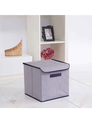 Özbience Katlanabilir Kapaklı Çok Amaçlı Saklama Kutusu 30X30X30 cm
