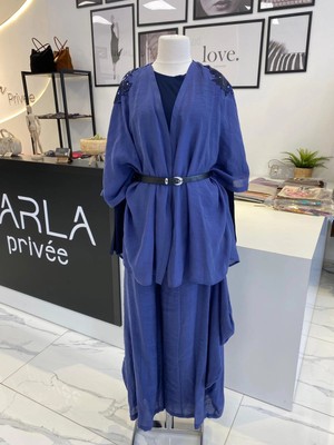 Miaruj Indigo Kimono Şalvar Pantalon