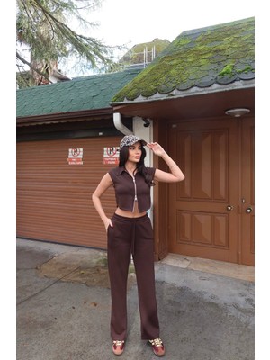 Salome Butik Modal Kumaş Çift Fermuarlı Takım