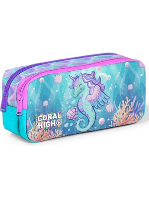 Coral High Kids Unicorn Denizatı Desenli Iki Bölmeli Kalem Çantası 31056