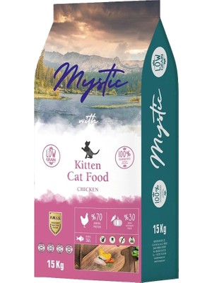 Mystic Tavuklu Yavru Kedi Maması 15 kg Ekonomik Mama Segmenti ile Lezzetli Beslenme