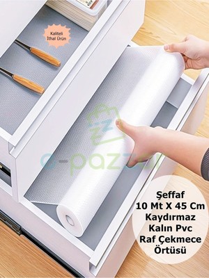Özbience 10 mt Şeffaf Pvc Buzdolabı ve Çekmece Koruyucu Örtü
