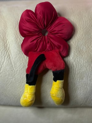 Adaa Gift Mickeyy Figürlü Saten Puantiyeli Scrunchie Simit Toka - Çılgın Topuz Tokası