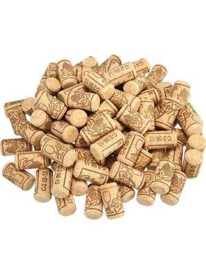 Özbience 100 Adet Doğal Mantar Tıpa, Şarap Şişesi Için Güvenilir ve Dayanıklı