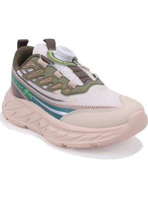 Marco Kids 05-26Y518 Bej Yeşil Ortopedik Günlük Erkek Çocuk Spor Ayakkabı