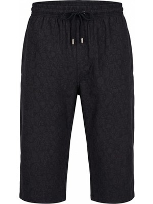 Haşema Çiçek Desenli Dokulu Uzun Erkek Havuz ve Deniz Şortu 6014