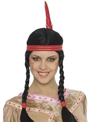 Ne Verelim Size Buğz Tüylü Örgülü Kızılderili Parti Peruğu