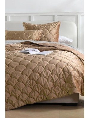 Evien Home Shane Kadife Yatak Örtüsü Seti Çift Kişilik 3 Parça Kapitone Supersoft Yumuşak Elyaf Dolgulu