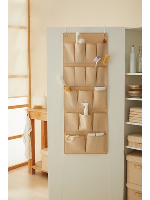 Özbience Bej Çok Amaçlı Askılı Dolap Içi Düzenleyici 45X125, Terlik Organizer