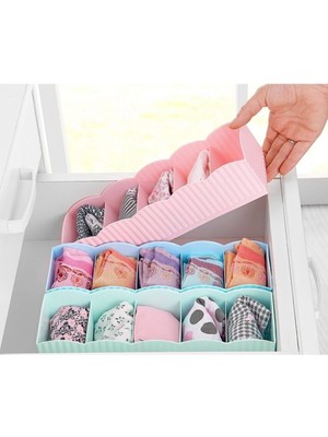 Özbience 3 Adet 5 Gözlü Çekmece Içi Çorap Düzenleyici Seti