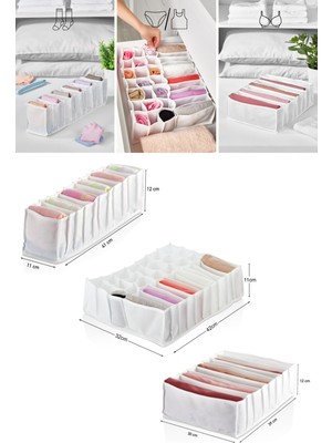 Özbience Pratik Çekmece Içi Iç Çamaşırı ve Çorap Düzenleyici Seti