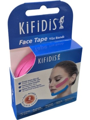 Kifidis Yüz Germe Bandı 1cm x 5m Pembe 2li