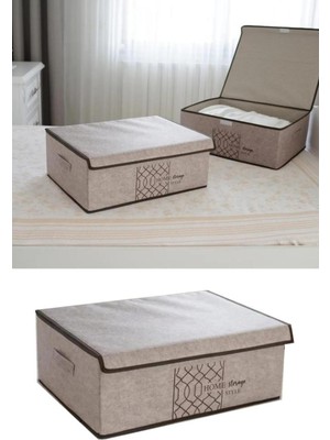 Özbience Çok Amaçlı Keçe Kapaklı Baza Hurcu, Düzenleyici Organizer 50X40X19 cm