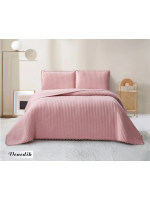 Çeyiz Merkezi Venedik Yatak Örtüsü Ponponlu - Tek Kişilik