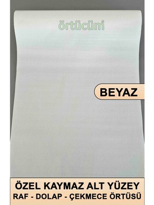 Özbience Beyaz Kaymaz Pvc Dolap Içi Raf Örtüsü Çok Amaçlı Mutfak Düzeni