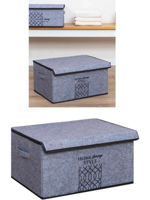 Özbience Çok Amaçlı Keçe Kapaklı Maxi Düzenleyici Kutu 47X37X24 cm