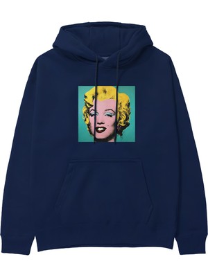 The Lucid Lab Andy Warhol / Marilyn Monroe Blue Hoodie - Lacivert